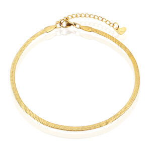 LGT JWLS Enkelband Herringbone Goudkleurig - 3mm