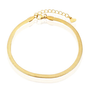LGT JWLS Enkelband Herringbone Goudkleurig - 4mm