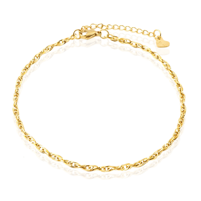 LGT JWLS Enkelband Singapore Goudkleurig - 3mm 1 LGT JWLS Enkelband Singapore Goudkleurig - 3mm