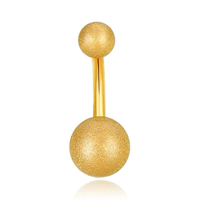 LGT JWLS Navelpiercing Matte afwerking - Goudkleurig 1 LGT JWLS Navelpiercing Matte afwerking - Goudkleurig