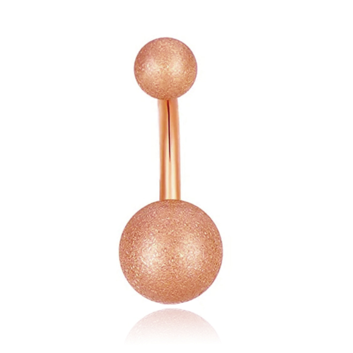 LGT JWLS Navelpiercing Matte afwerking - Rose Goudkleurig 1 LGT JWLS Navelpiercing Matte afwerking - Rose Goudkleurig