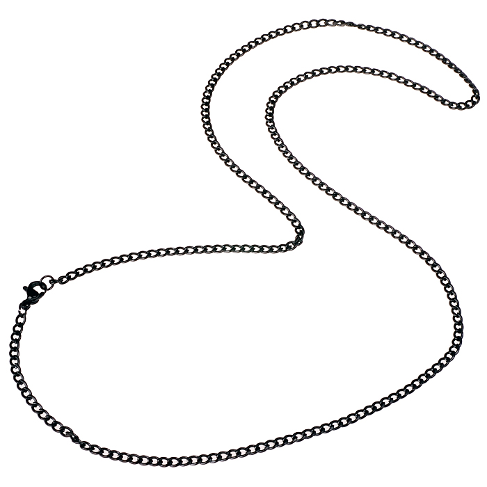 LGT Jewels Cubaanse koord ketting Zwart Gourmet Schakel 3mm-70cm 1 LGT Jewels Cubaanse koord ketting Zwart Gourmet Schakel 3mm-70cm