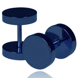 LGT Jewels Stud oorbellen blauw 4mm
