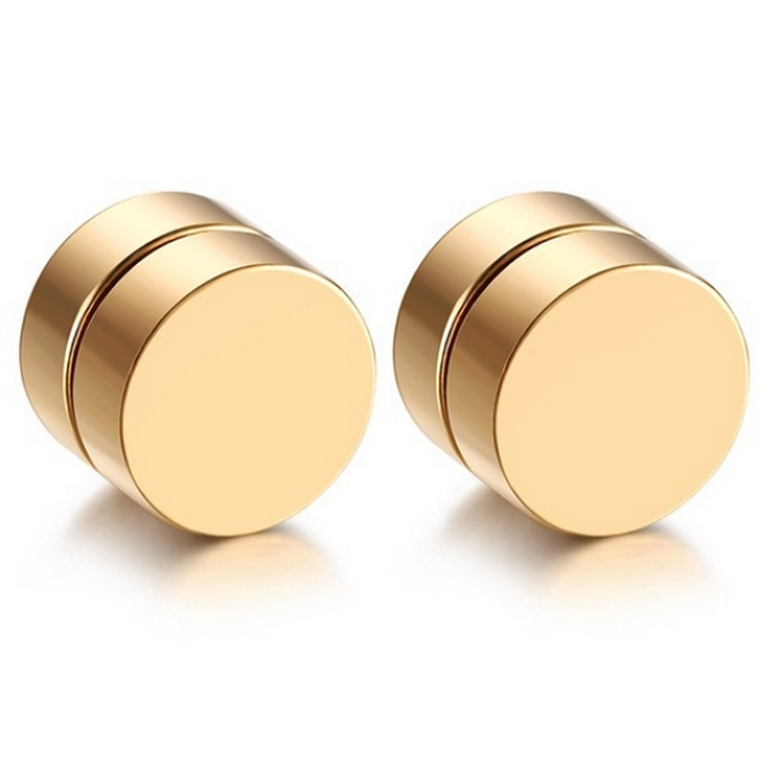 Magnetische Stud oorbellen Goud 8mm 1 Magnetische Stud oorbellen Goud 8mm