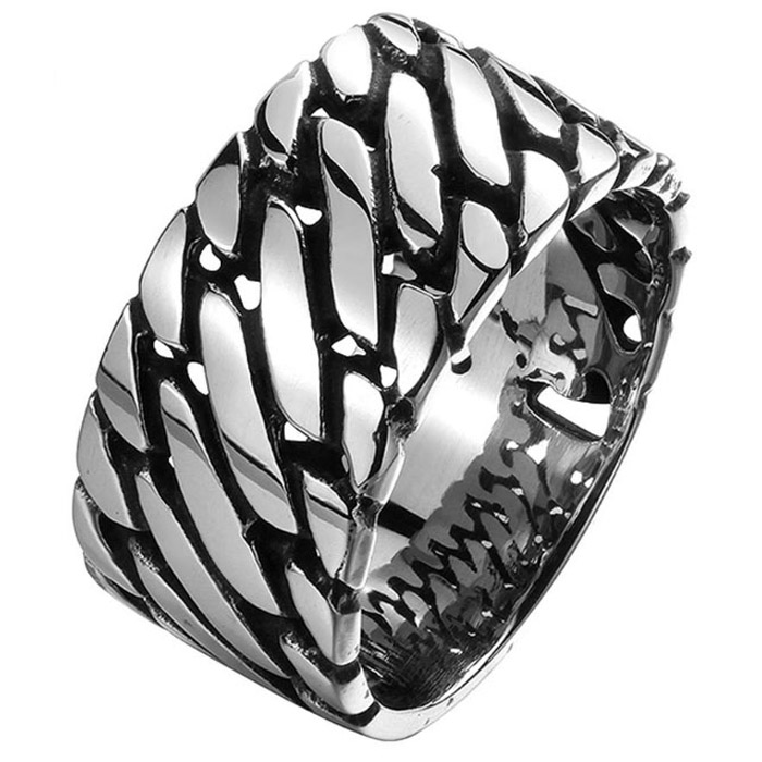 Mannen ring Staal Silver Chain-21mm 1 Mannen ring Staal Silver Chain-21mm