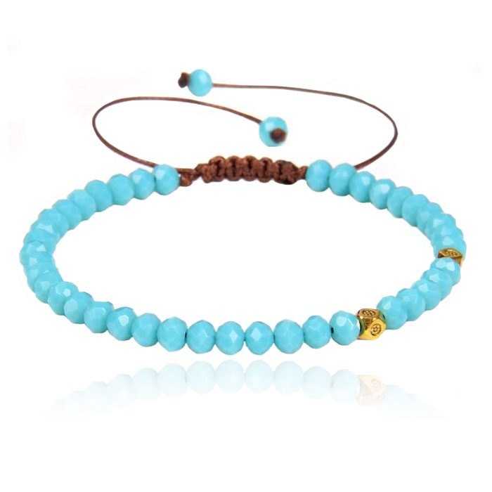 Memphis Armband Natuursteen - 4mm Facetkraal Royal 1 Memphis Armband Natuursteen - 4mm Facetkraal Royal