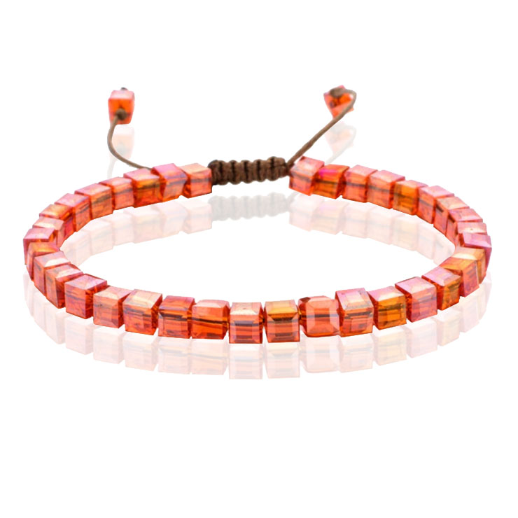 Memphis Bohemia Kralen Armband - 4mm Kristal Glas Rood 1 Memphis Bohemia Kralen Armband - 4mm Kristal Glas Rood