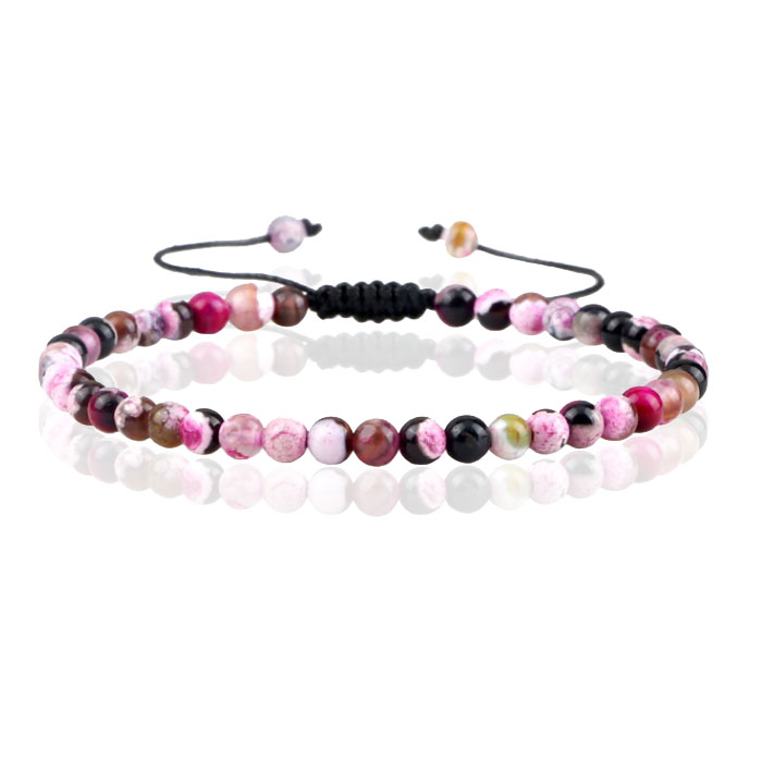 Memphis Fire Armband Natuursteen Kralen - Rose Red Fire 1 Memphis Fire Armband Natuursteen Kralen - Rose Red Fire