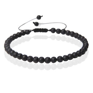 Memphis No.1 Armband - 4mm Lava Stone