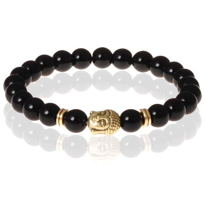 Memphis kralen armband Natuursteen Buddha Goudkleurig 1 Memphis kralen armband Natuursteen Buddha Goudkleurig