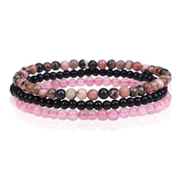 Memphis Stacked Dames Armbanden set - Pink-19cm 1 Memphis Stacked Dames Armbanden set - Pink-19cm