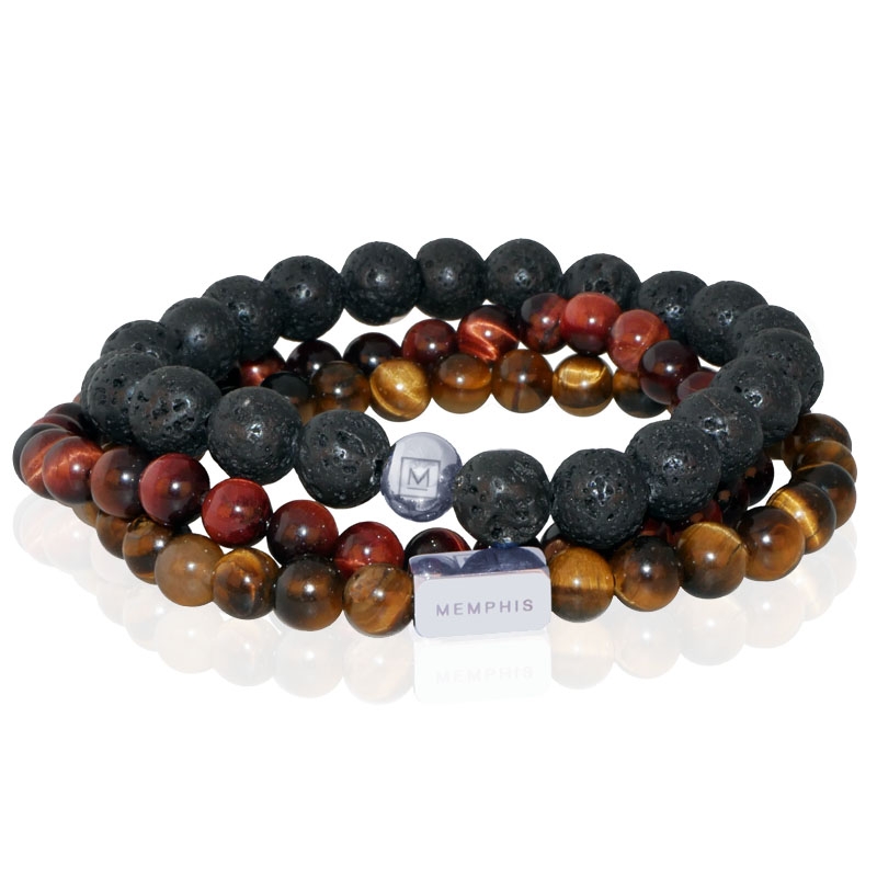 Memphis TRIO Kralenarmbanden set "Sunrise"-21cm 1 Memphis TRIO Kralenarmbanden set "Sunrise"-21cm