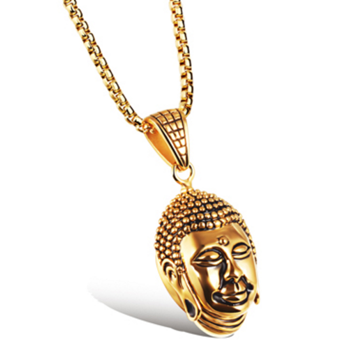 Mendes Buddha Kettinghanger Goudkleurig 1 Mendes Buddha Kettinghanger Goudkleurig