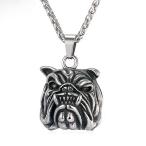 Mendes heren kettinghanger Bulldog Silver