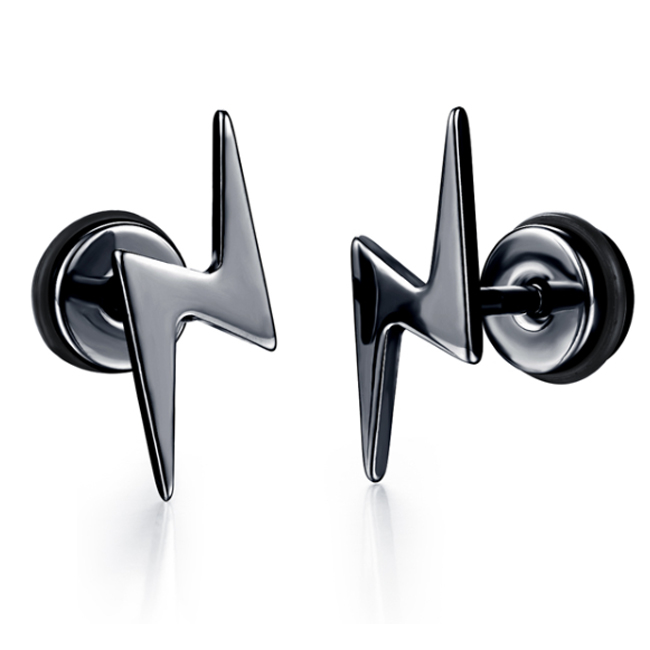 Mendes Lightning Stud oorbellen Black 1 Mendes Lightning Stud oorbellen Black