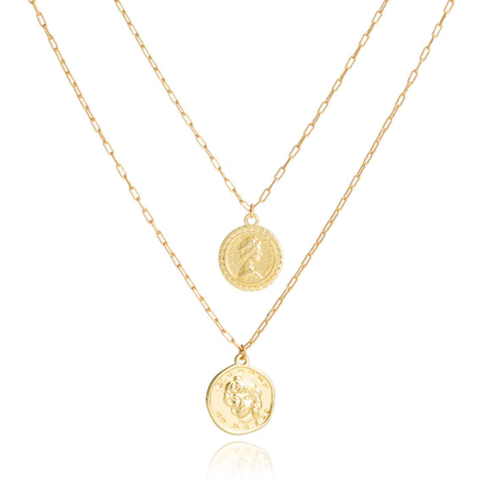 Multilayer Ketting Coins LGT JWLS - 2 lagen 1 Multilayer Ketting Coins LGT JWLS - 2 lagen