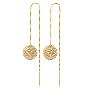 Oorhangers ketting Dames Goudkleurig met Munt van Edelstaal