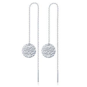 Oorhangers ketting Dames Zilverkleurig met Munt van Edelstaal