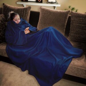 Plaid met mouwen - Blauw Deken