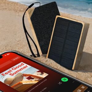 Solar Bamboo Mini Speaker - Compact, Duurzaam, Bluetooth, 3W