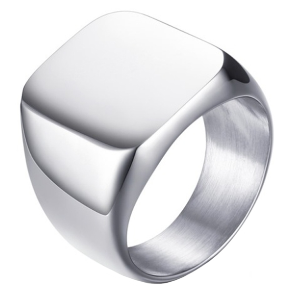 Stalen zegelring van Mendes Zilverkleurig-18mm 1 Stalen zegelring van Mendes Zilverkleurig-18mm