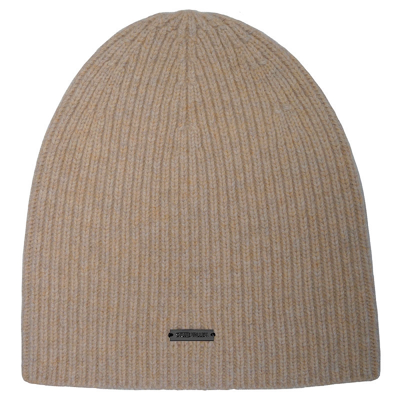 Stone Valley Gebreide Beanie zonder Omslagrand in Beige 1 Stone Valley Gebreide Beanie zonder Omslagrand in Beige