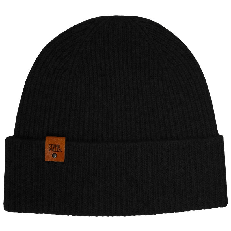 Stone Valley Muts van 100% Kasjmier - Zwart 1 Stone Valley Muts van 100% Kasjmier - Zwart