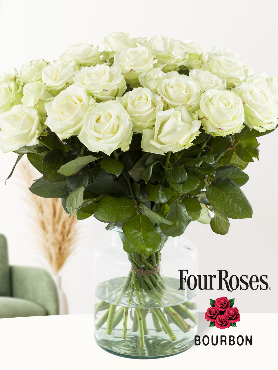20 witte rozen - Avalanche 1 20 witte rozen - Avalanche