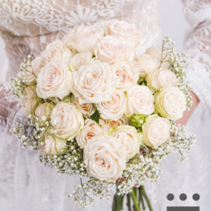 Pastel bruidsboeket - Zilver
