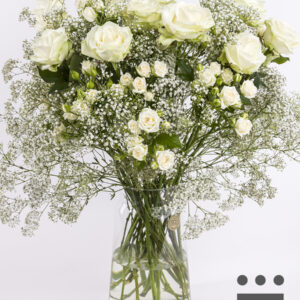 Wit centerpiece - Zilver | Large