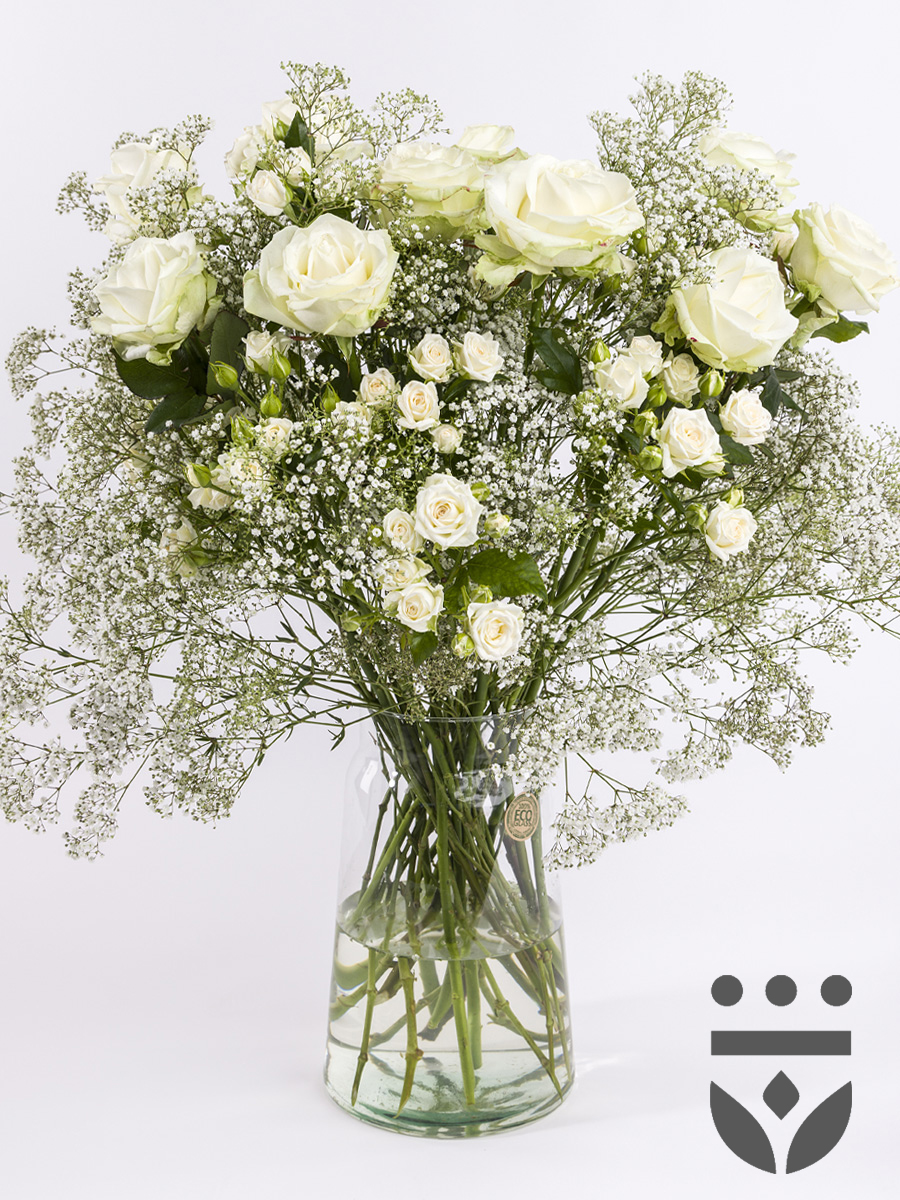Wit centerpiece - Zilver | Large 1 Wit centerpiece - Zilver | Large