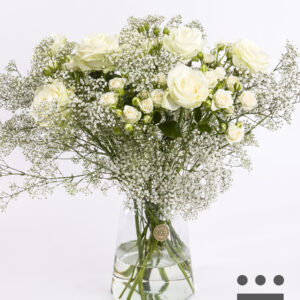 Wit centerpiece - Zilver | Medium