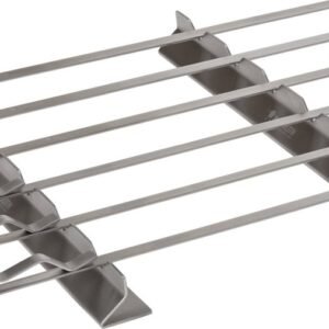Barbecuespiezen & Houder Set - Ideaal voor Grillen - 6 Stuks RVS Spiezen met Handige Houder - Monolith BBQ Toebehoren