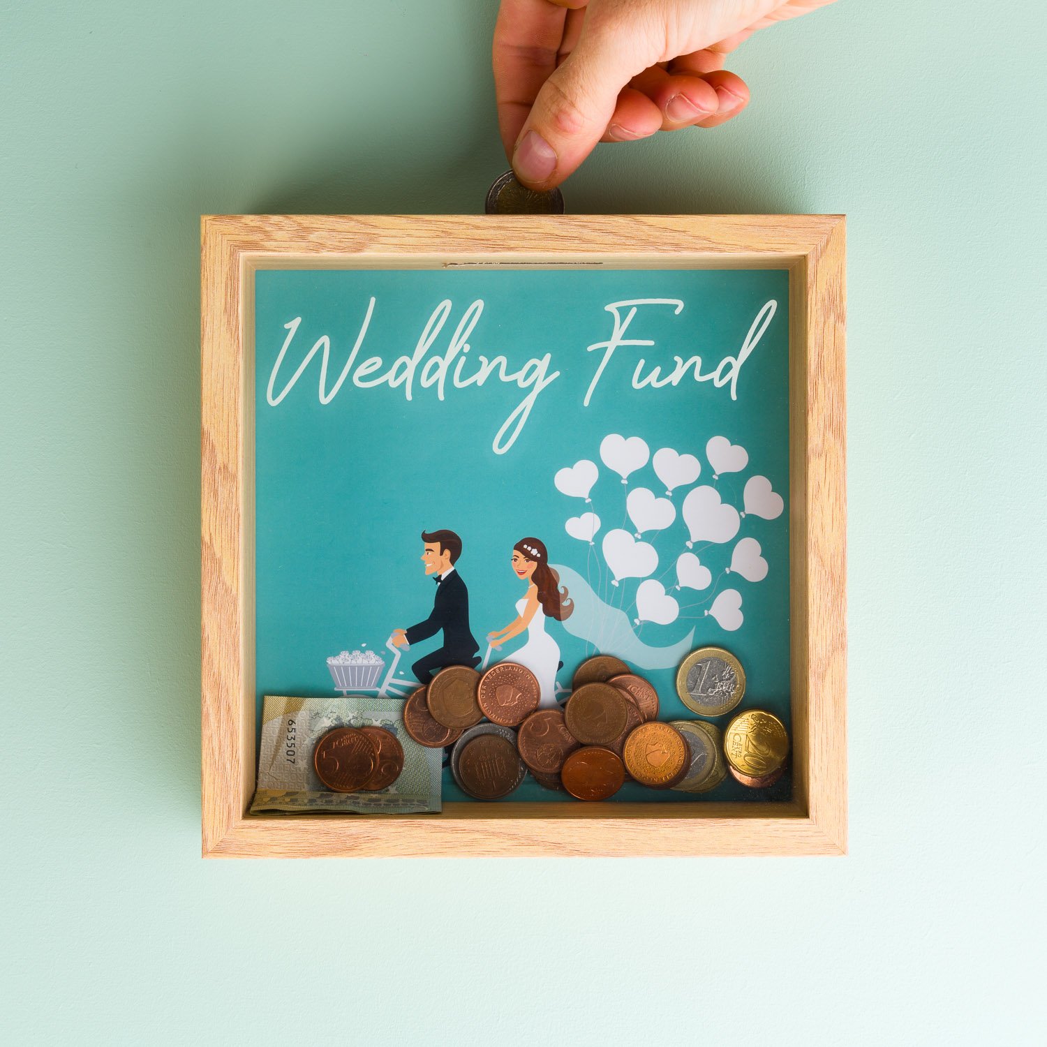 Houten spaarpot - Wedding Fund 1 Houten spaarpot - Wedding Fund