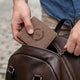 Gepersonaliseerde leren portemonnee - Bruin