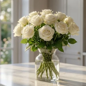 15 Witte rozen