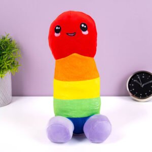 Pluche regenboog piemel