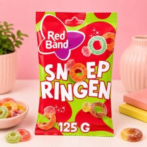 Red Band Snoepringen Zuur zakje 125 gram