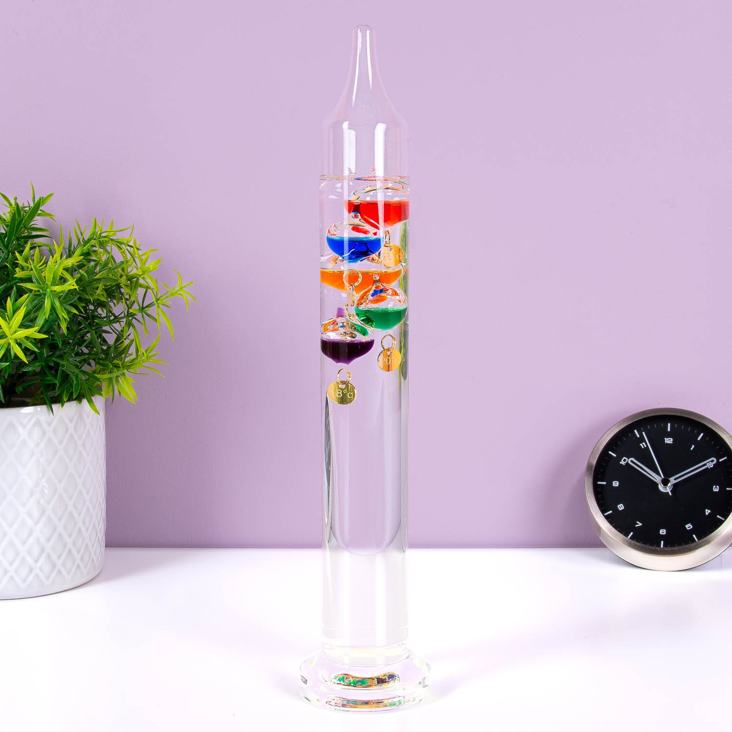 Glazen Galileo thermometer 1 Glazen Galileo thermometer