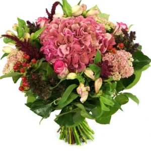 Hortensia en bloemen Stralend middelpunt boeket