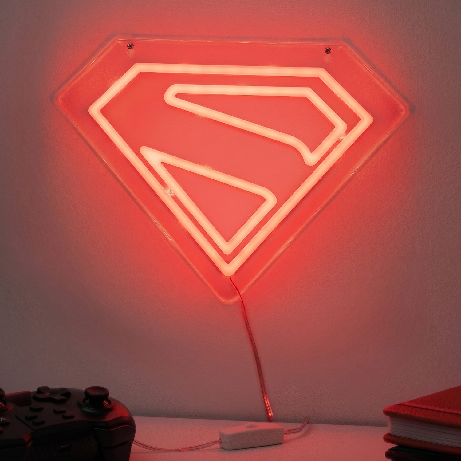 Superman schild neon muurlamp 1 Superman schild neon muurlamp