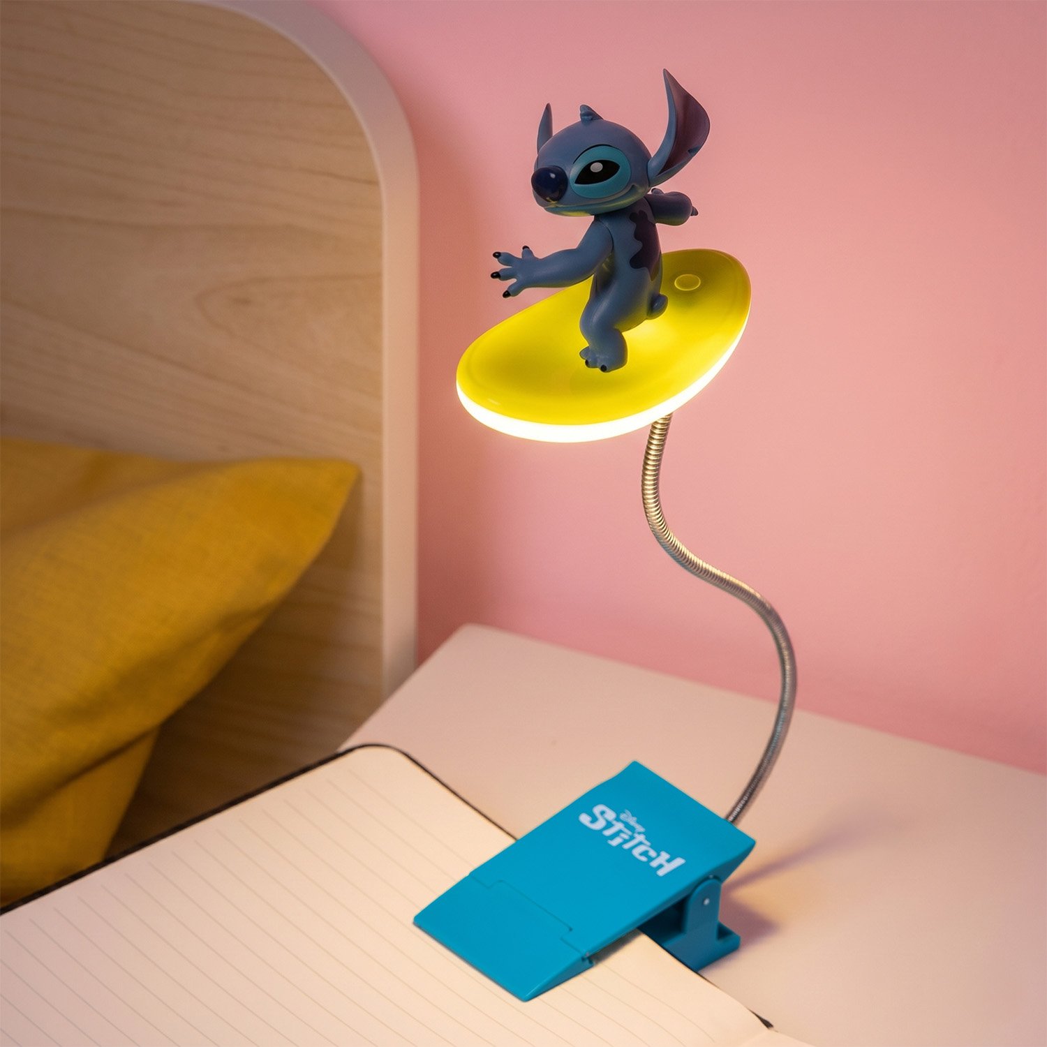 Disney Surfende Stitch leeslampje 1 Disney Surfende Stitch leeslampje
