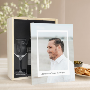 Wijnpakket met glas - Salentein Chardonnay (Bedrukte deksel)