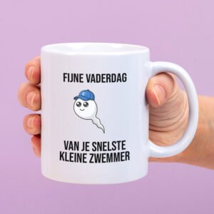 Mok Fijne Vaderdag kleine zwemmer