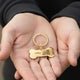 Gepersonaliseerde fotosleutelhanger - Bot - Goud
