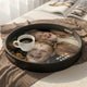 Rond dienblad bedrukken - Zwart - 40 cm