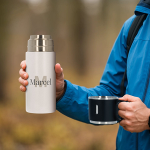 Thermosfles met beker bedrukken - 350 ml