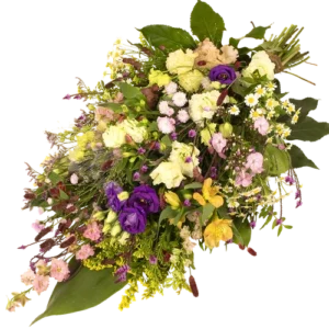 Rouwboeket veldbloemen