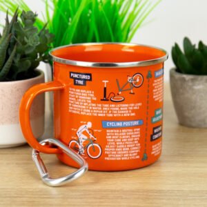 Emaille mok met fietstips