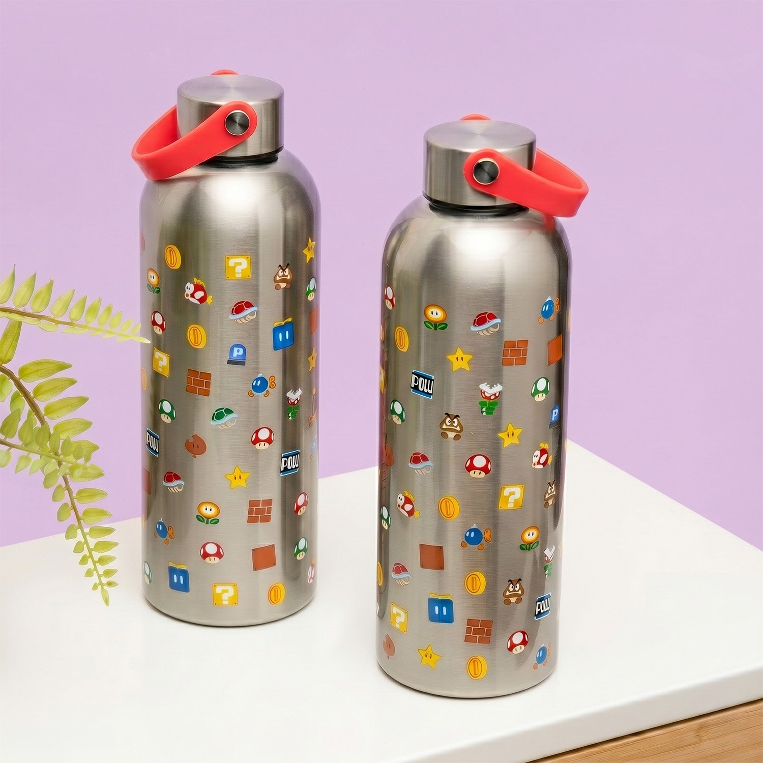 Nintendo Super Mario Metalen waterfles 1 Nintendo Super Mario Metalen waterfles